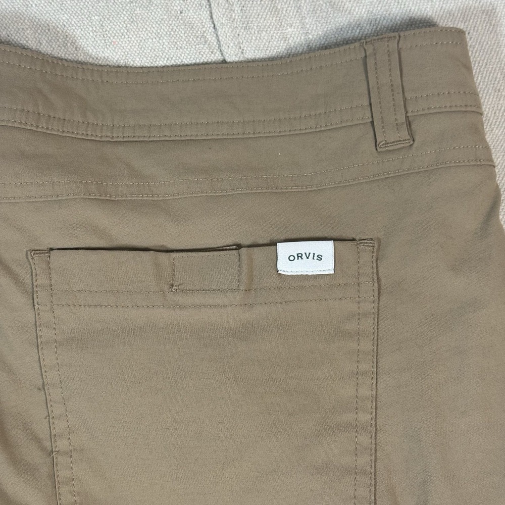 Orvis Pants Mens 36x29 Khaki Fleeced Lined Fishing Hiking Trout Outdoors - Picture 4 of 13